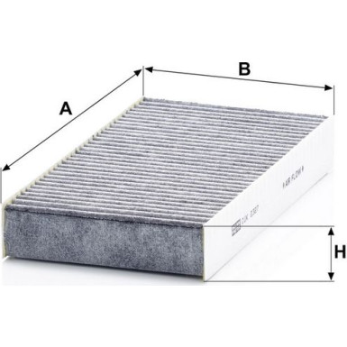 MANN-FILTER CUK 2327-2 Innenraumfilter, Aktivkohlefilter MANN-FILTER CUK 2327-2 Innenraumfilter, Aktivkohlefilter