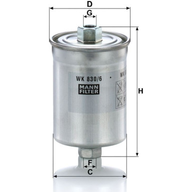 Kraftstofffilter WK 830/6 X Kraftstofffilter WK 830/6 X