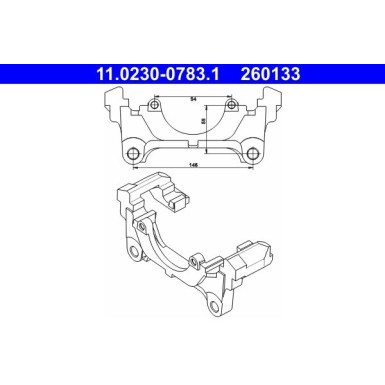 Halter, Bremssattel 11.0230-0783.1 Halter, Bremssattel 11.0230-0783.1