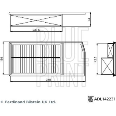 Blue Print Luftfilter ADL142231