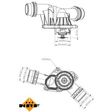 NRF Thermostat, Kühlmittel EASY FIT 725044