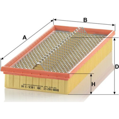 MANN-FILTER C 38 163/1 Luftfilter