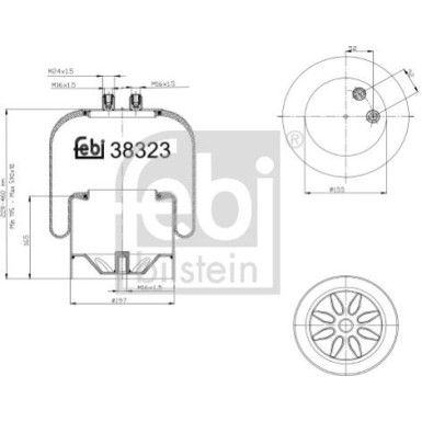 FEBI BILSTEIN 38323 Federbalg, Luftfederung