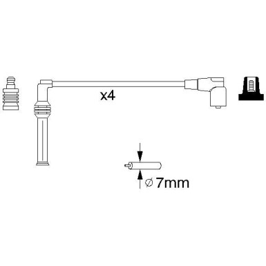 BOSCH Zündleitungssatz 0 986 356 778