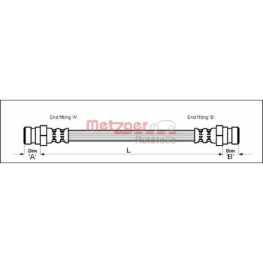 Metzger Bremsschlauch 4111151