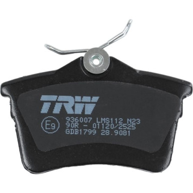 TRW Bremsbelagsatz, Scheibenbremse COTEC GDB1799 TRW Bremsbelagsatz, Scheibenbremse COTEC GDB1799