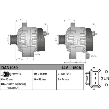Generator DAN1059 Generator DAN1059