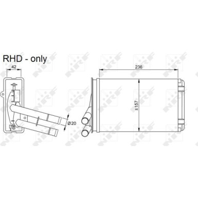 NRF Wärmetauscher, Innenraumheizung 54302 NRF Wärmetauscher, Innenraumheizung 54302