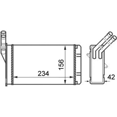 Mahle Wärmetauscher, Innenraumheizung BEHR AH 43 000S Mahle Wärmetauscher, Innenraumheizung BEHR AH 43 000S