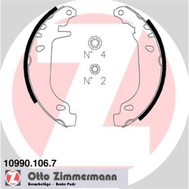 Zimmermann Bremsbackensatz 10990.106.7 Zimmermann Bremsbackensatz 10990.106.7