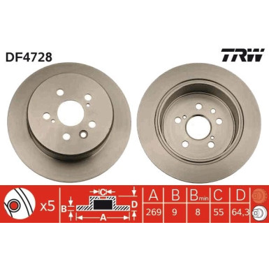 Bremsscheibe DF4728 Bremsscheibe DF4728