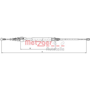 Metzger Seilzug, Feststellbremse 10.7625 Metzger Seilzug, Feststellbremse 10.7625