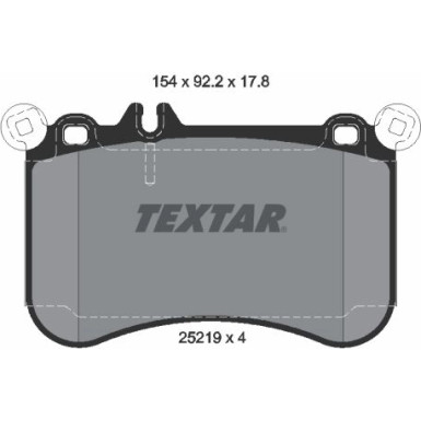 Textar Bremsbelagsatz, Scheibenbremse Q+ 2521901