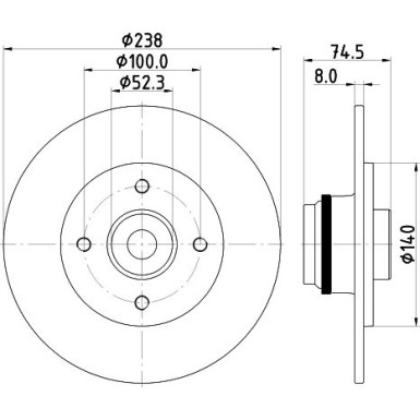 Bremsscheibe 8DD 355 123-351 Bremsscheibe 8DD 355 123-351