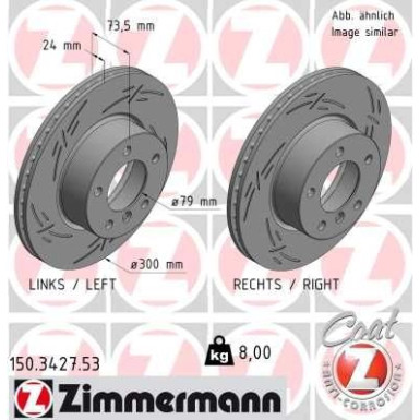 Zimmermann Bremsscheibe BLACK Z 150.3427.53 Zimmermann Bremsscheibe BLACK Z 150.3427.53