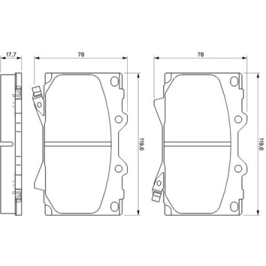 BOSCH Bremsbelagsatz, Scheibenbremse 0 986 424 640 BOSCH Bremsbelagsatz, Scheibenbremse 0 986 424 640