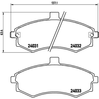 Brembo Bremsbelagsatz, Scheibenbremse PRIME LINE P 30 020