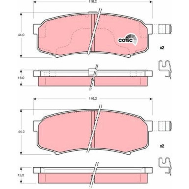 Bremsbelagsatz, Scheibenbremse GDB3110 Bremsbelagsatz, Scheibenbremse GDB3110