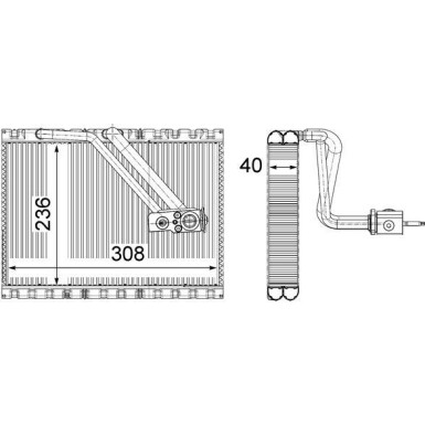 Verdampfer, Klimaanlage AE 128 000P Verdampfer, Klimaanlage AE 128 000P