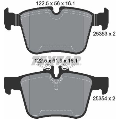 Bremsbelagsatz, Scheibenbremse 2535301 Bremsbelagsatz, Scheibenbremse 2535301