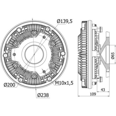 Mahle Kupplung, Kühlerlüfter BEHR CFC 12 000S