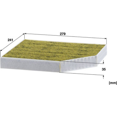 MANN-FILTER FP 2450 Innenraumfilter FreciousPlus Aktivkohlefilter mit Polyphenol, antibakteriell, Feinstaubfilter (PM 2.5)