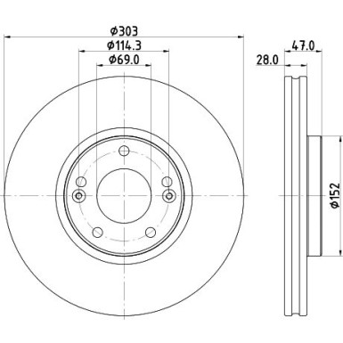 Bremsscheibe 8DD 355 122-501 Bremsscheibe 8DD 355 122-501
