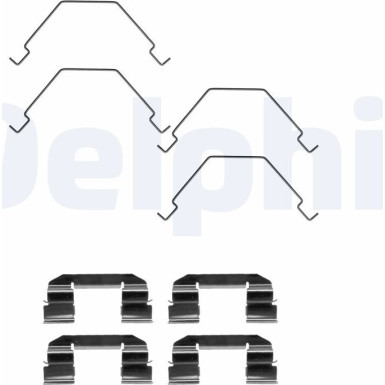 Delphi Zubehörsatz, Scheibenbremsbelag LX0375