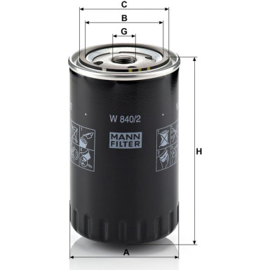 Ölfilter W 840/2 Ölfilter W 840/2