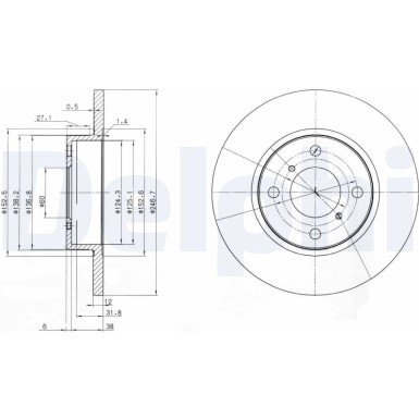 Delphi Bremsscheibe BG3769