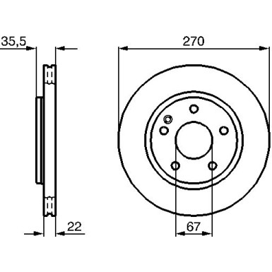 BOSCH Bremsscheibe 0 986 479 B67
