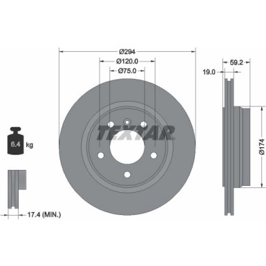 Textar Bremsscheibe PRO 92097303