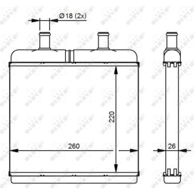 NRF Wärmetauscher, Innenraumheizung 54214