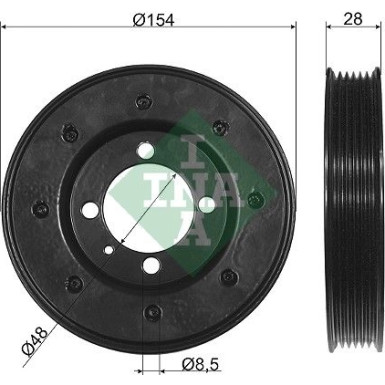 INA Riemenscheibe, Kurbelwelle 544 0081 10