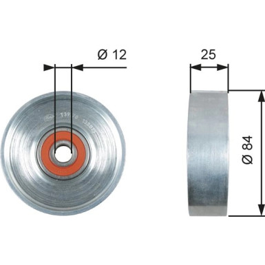 Spannrolle, Keilrippenriemen T39178