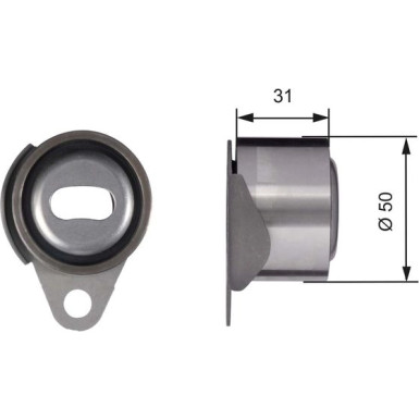 Gates Spannrolle, Zahnriemen PowerGrip™ T41157