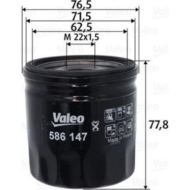 Valeo Ölfilter 586147