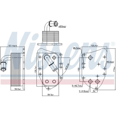 Nissens Ölkühler, Motoröl 90805