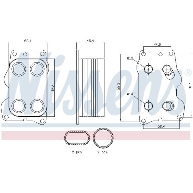 Nissens Ölkühler, Motoröl FIRST FIT 90740