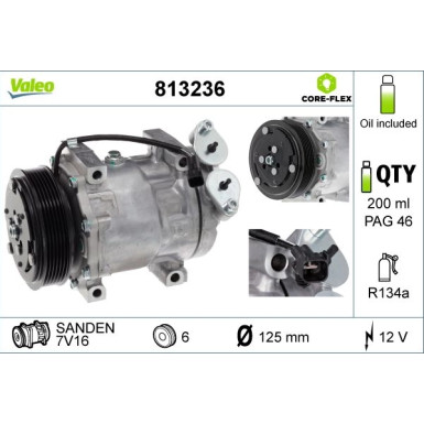 Kompressor, Klimaanlage 813236 Kompressor, Klimaanlage 813236