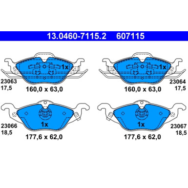 ATE 24.0124-0152.1 Bremsscheibe Ø256 + BELÄGE 13.0460-7115.2 VORNE FÜR OPEL ASTRA G ATE 24.0124-0152.1 Bremsscheibe Ø256 + BELÄGE 13.0460-7115.2 VORNE FÜR OPEL ASTRA G