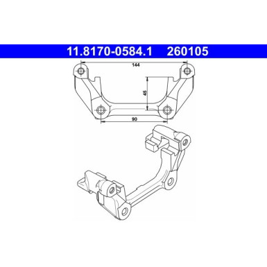 Halter, Bremssattel 11.8170-0584.1 Halter, Bremssattel 11.8170-0584.1