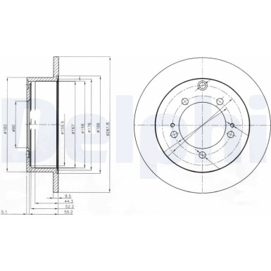 Delphi Bremsscheibe BG3815 Delphi Bremsscheibe BG3815