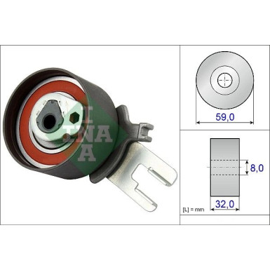 INA Spannrolle, Zahnriemen 531 0859 10