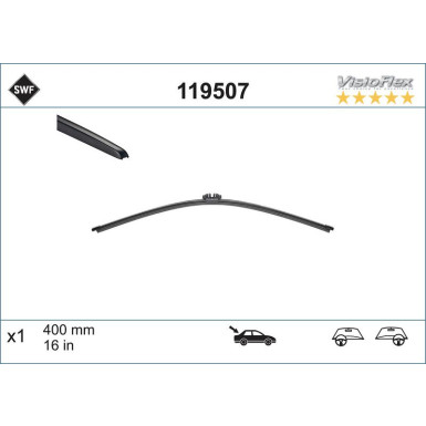SWF Wischblatt Scheibenwischer ORIGINAL VISIOFLEX REAR 119507