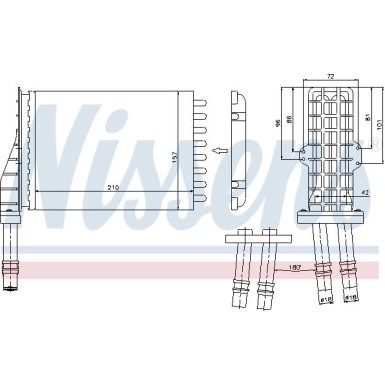 Nissens Wärmetauscher, Innenraumheizung FIRST FIT 73258 Nissens Wärmetauscher, Innenraumheizung FIRST FIT 73258