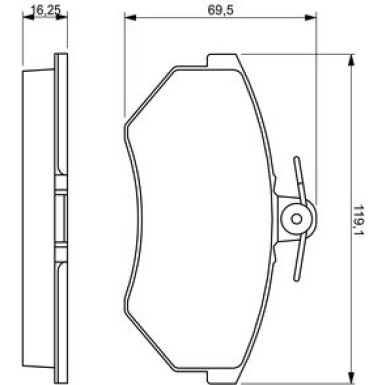 BOSCH Bremsbelagsatz, Scheibenbremse 0 986 460 943