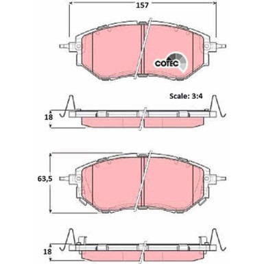 Bremsbelagsatz, Scheibenbremse GDB3372 Bremsbelagsatz, Scheibenbremse GDB3372
