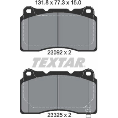 Textar Bremsbelagsatz, Scheibenbremse Q+ 2309204