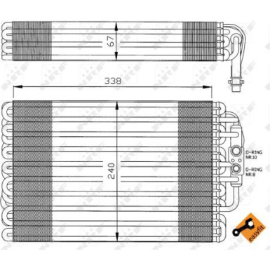 NRF Verdampfer, Klimaanlage ohne Expansionsventil EASY FIT 36034